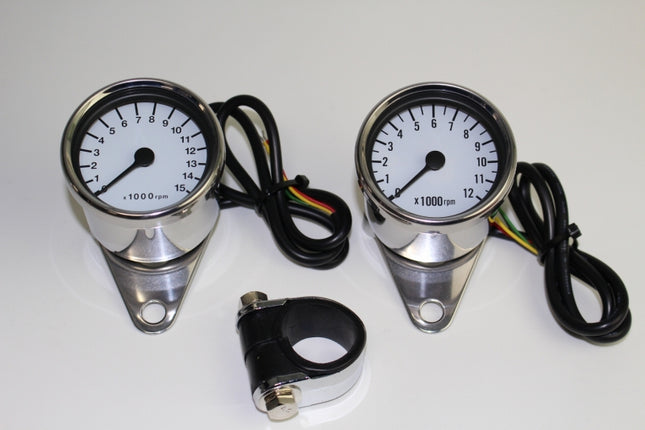 タコメーター12000RPM表示φ60ディスプレィホワイト