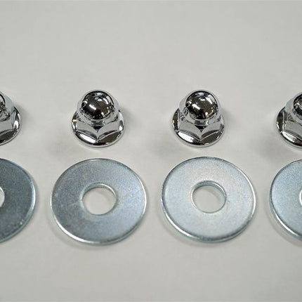 リアショックナット&ワッシャークロームメッキ1台分