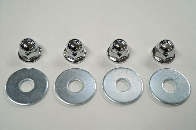 リアショックナット&ワッシャークロームメッキ1台分