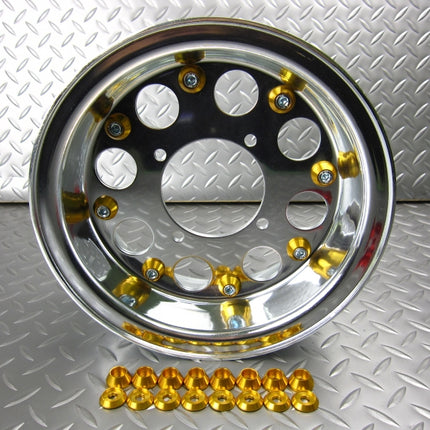 ホイール用ドレスアップピアスゴールド8ヶセット(1輪分)