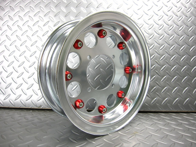 ホイール用ドレスアップピアスレッド8ヶセット(1輪分)