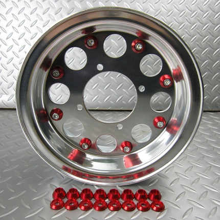 ホイール用ドレスアップピアスレッド8ヶセット(1輪分)