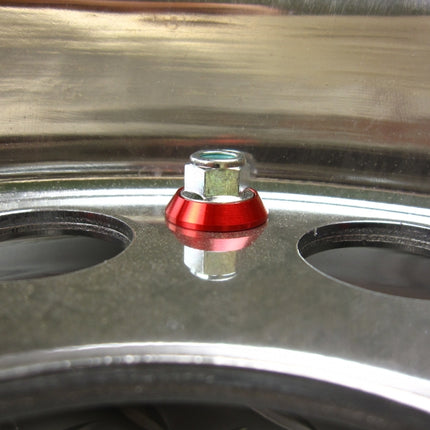 ホイール用ドレスアップピアスレッド8ヶセット(1輪分)