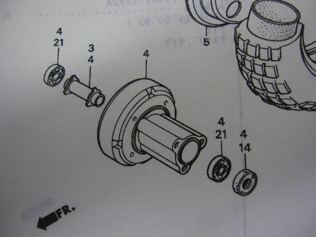 ホンダ純正5Lモンキーホイールハブ用ベアリング1輪分