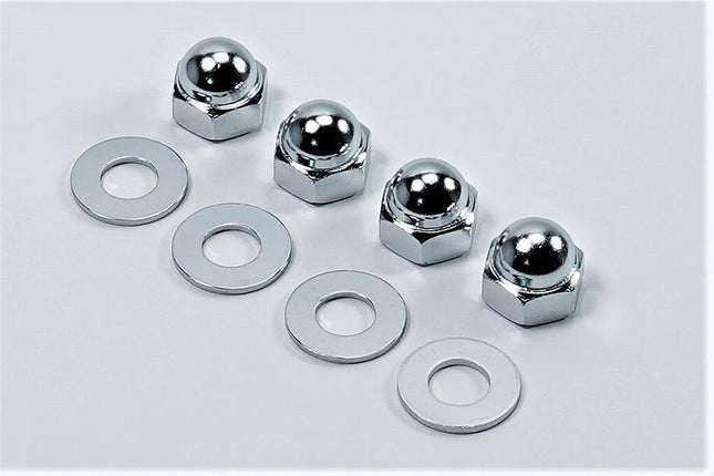 リアショックナット&ワッシャークロームメッキ