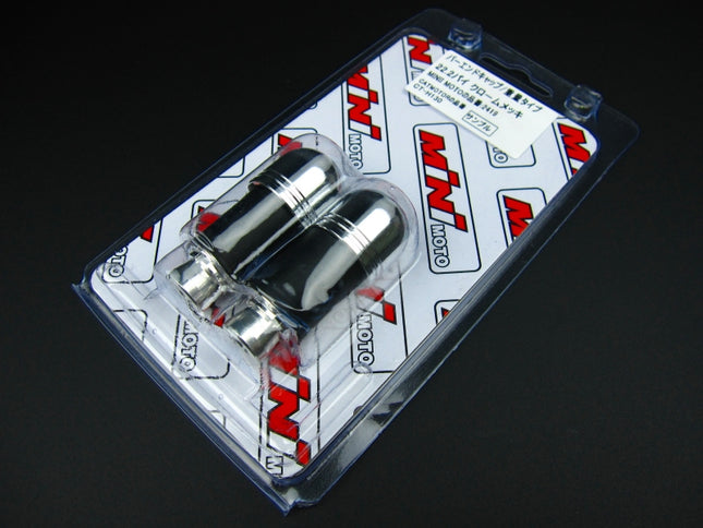 ミニモト汎用バーエンドキャップ防振タイプクローム