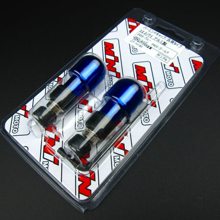 ミニモト汎用バーエンドキャップアルミブルー