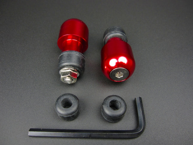 ミニモト汎用バーエンドキャップアルミレッド