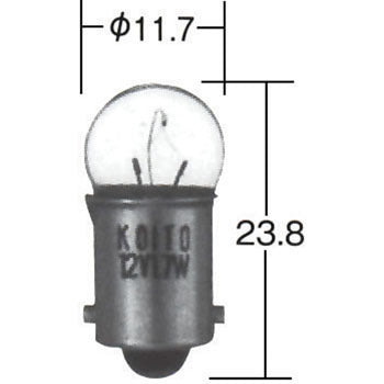 6Vメーター球1.5Wパネル・シグナルランプ球KOITO