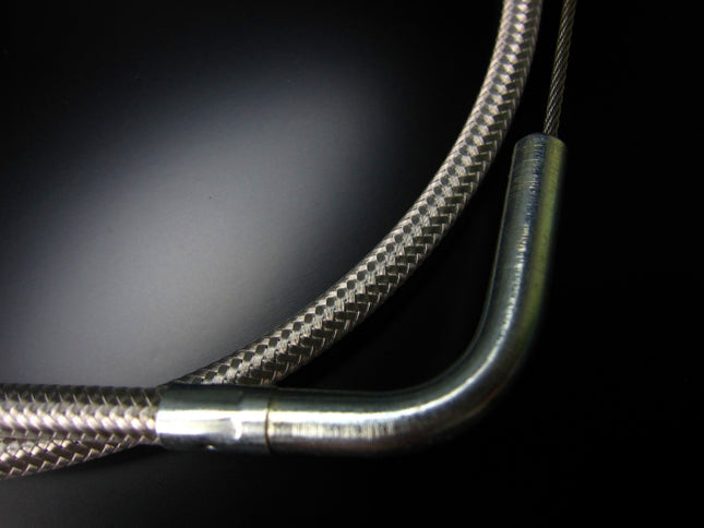 ホンダモンキー用スロットルケーブルL型曲7cmロング