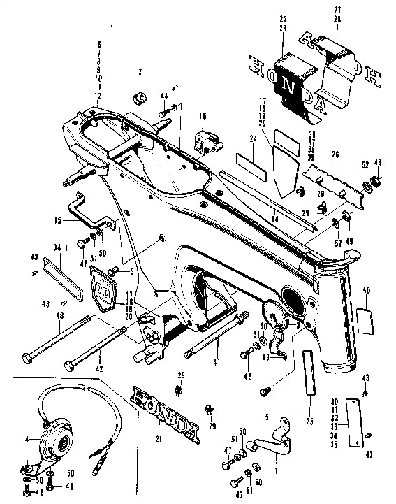 ホンダ純正ダックスエンブレム右フレームボディ
