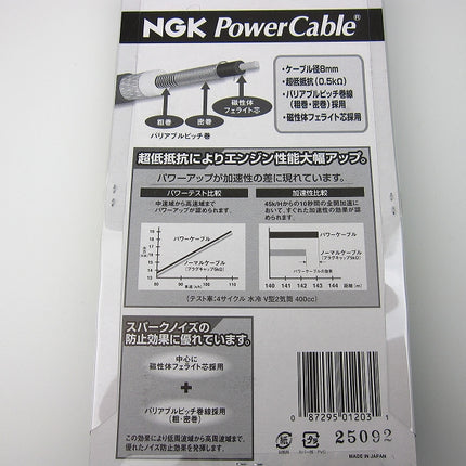 モンキー用NGKパワーケーブル(プラグコード)L2Kイエロー