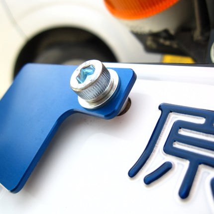 自賠責シールプレートアルミ製ブルー