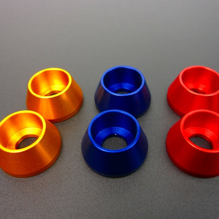 アルミ製アルマイトロゼット2本入りM8ゴールド