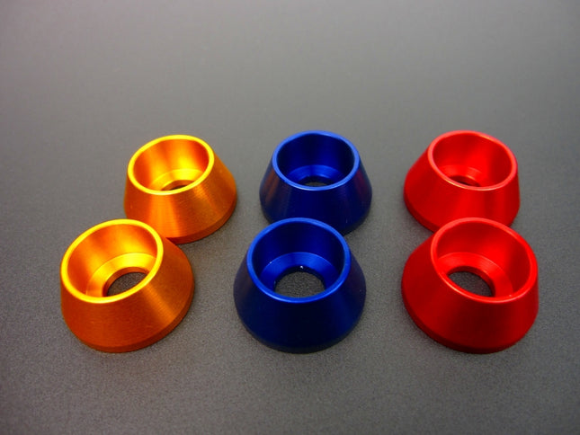 アルミ製アルマイトロゼット2本入りM8ゴールド