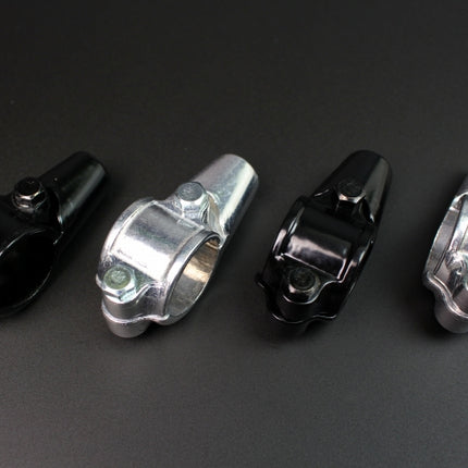 ミラーアダプタークランプ式M10正ネジ銀