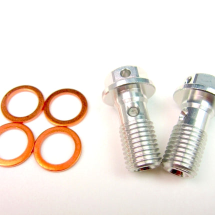 アルミ製バンジョーボルトM10シルバー2ヶ入り