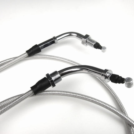 GROMスロットルケーブルステンレスメッシュ10cmロング