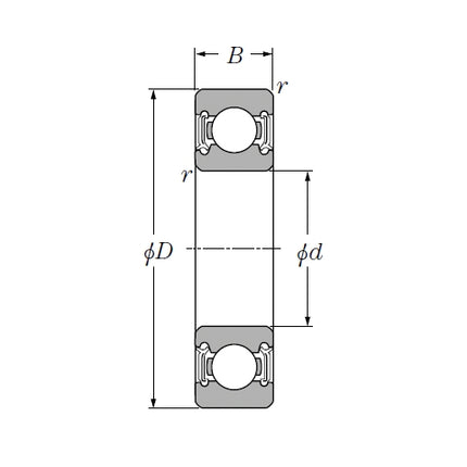 モンキー前後ハブ共通NTN製ベアリング2ヶ入り