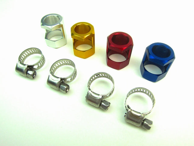 ホースエンドアルミ製キャップブルー