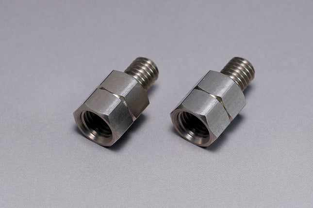 ねじ変換アダプター (凹側)10mm正ネジ、(凸側)10mm逆ネジ