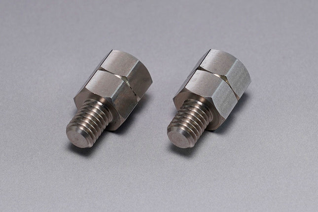 ねじ変換アダプター(凹側)8mm逆ネジ、(凸側)8mm正ネジ