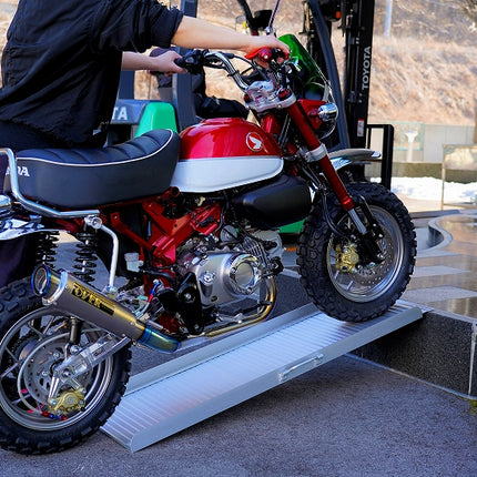 アルミ製 バイク・一輪車・農機具用段差解消スロープ長さ30cm