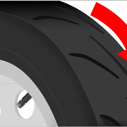 モンキーキャストホイール/タイヤ組み込み 右幅広+I型バルブ