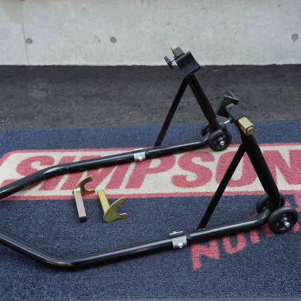 バイク用12～21インチホイール車リアスタンド ブラック