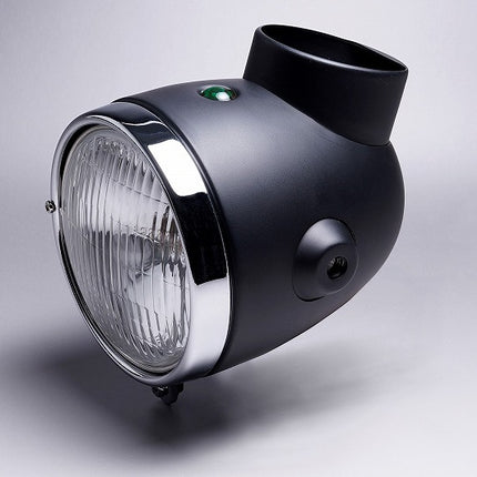 4Lモンキーヘッドライト12V電球付き艶消しブラック