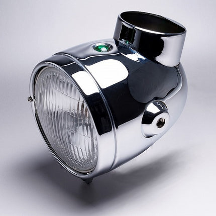 4Lモンキーヘッドライト12V電球付きクロームメッキ