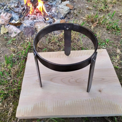 鍛造 ハンドメイド 両手フライパン&三脚 チェコ製