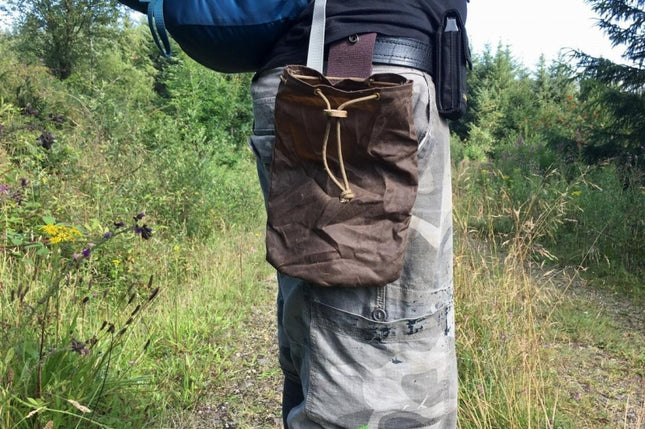 ハンドメイド ワックスコットン ベルトポーチ イギリス製