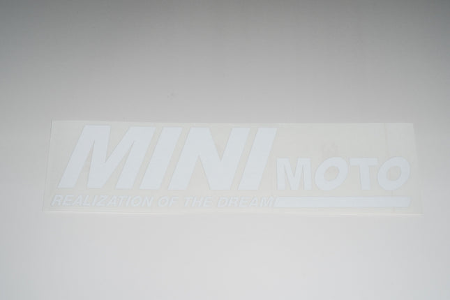 MINIMOTOロゴステッカー ホワイト 300×75mm