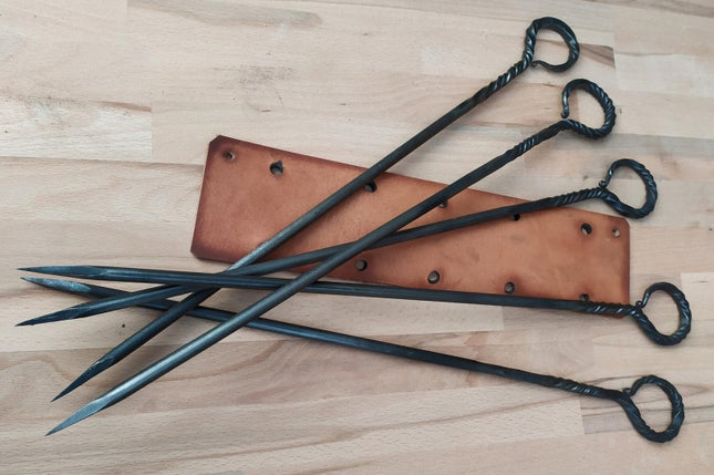 鍛造 BBQ キャンプ ハンドメイド フォーク5本セット チェコ製