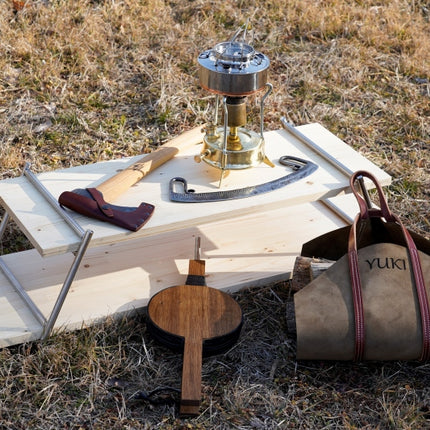 ステンレス製ワンバイ材キャンプ用テーブル鍛冶屋レッグ