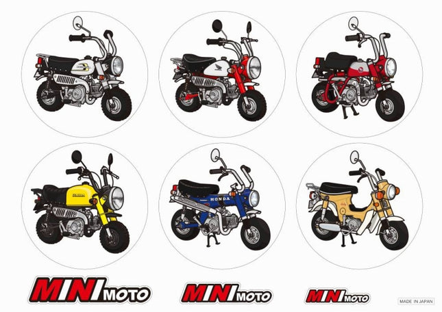 4miniステッカー 原付ミニバイク 名車シリーズ