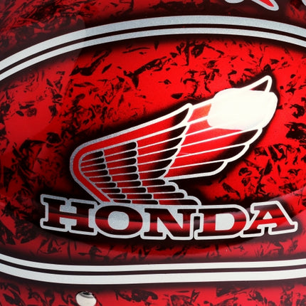 4miniダックテールヘルメットスクエア 神風 ラップ×レッド