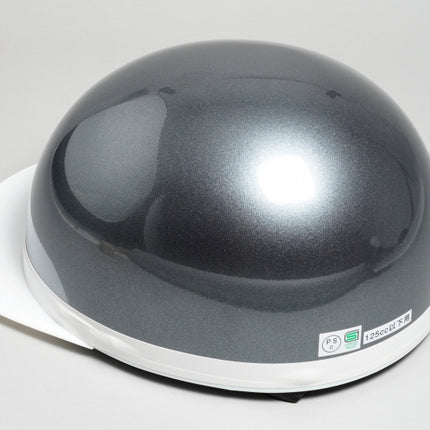 半キャップ ヘルメット フリーサイズ ガンメタ