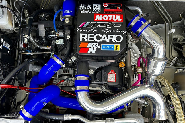 ジムニーJB64用ハイパーシリコンインテークパイプ ブルー