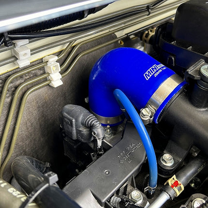 ジムニーJB64用ハイパーシリコンインテークパイプ ブルー