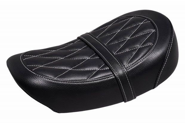 <h2>モンキー ローダウン シート 刺繍ダイヤ目・ベルト付き 黒×銀</h2>