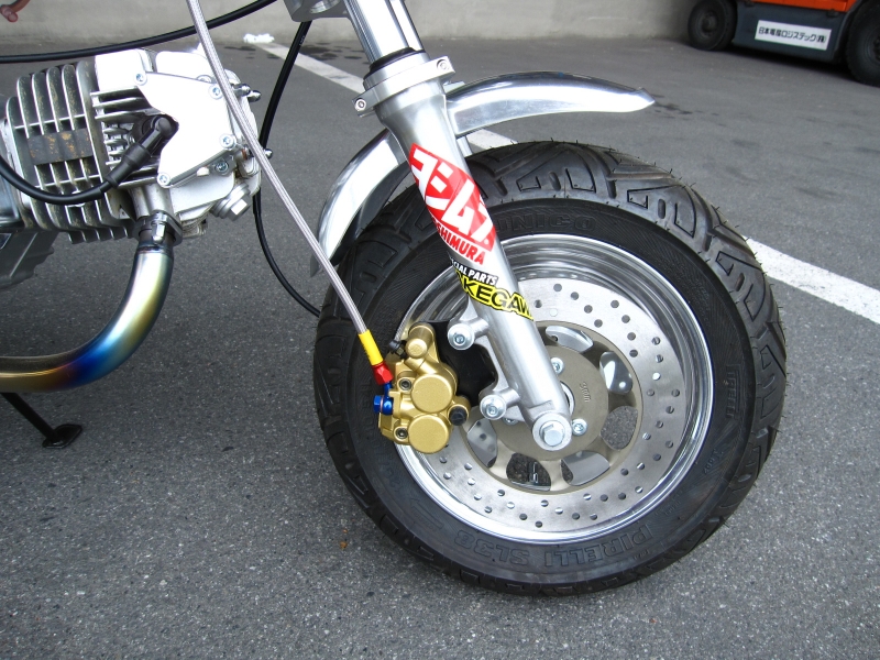 モンキー ゴリラブレーキロッドステンレス製バフ仕上げ345MM ミニモト Minimoto 国内発送