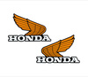 Honda CLASSICS オールドウイングステッカー14(イエロー 14)NO5769