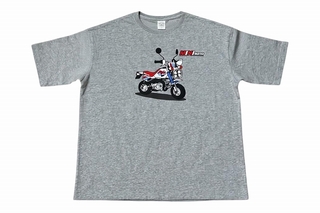 とむとむ MINIMOTOロゴ入りTシャツ BAJA モンキーバハ グレーL NO8767 [8767